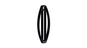 Support cycles ELLIPSE A Sceller, RAL9005 Noir